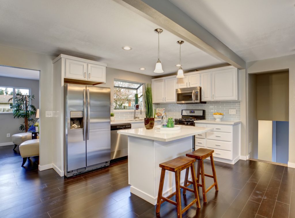 T shaped kitchen island
